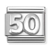 Nomination Composable Classic Link 330101/60 Number 50 in 925 Silver